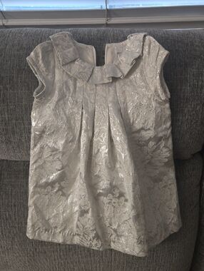 Crazy 8 Silver Floral Metallic Dress